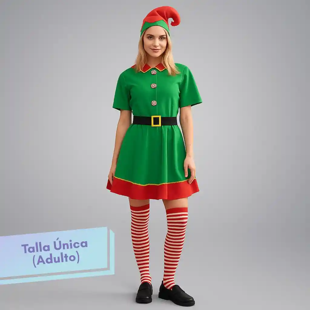 Disfraz Navidad Duende Mujer (talla Única)