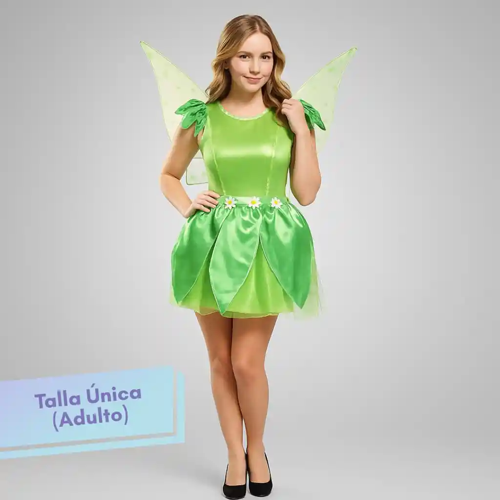 Disfraz Halloween Adulto Campanita - Tinker Bell Talla Única