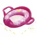 Reductor Adaptador Inodoro Acolchado Bebe Rosa Agarraderas