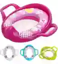 Reductor Adaptador Inodoro Acolchado Bebe Rosa Agarraderas