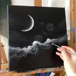 Lienzo Negro 20 X 30