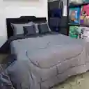 Cubrelecho Doble Negro-gris 5 Piezas