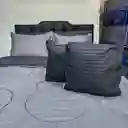 Cubrelecho Doble Negro-gris 5 Piezas