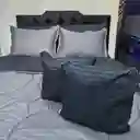 Cubrelecho Doble Negro-gris 5 Piezas