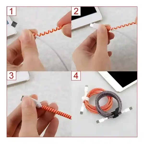 Protector Cargador Decorativo Estilo Kawaii Antidoblez Compatible Con Cable Apple 18w/20w