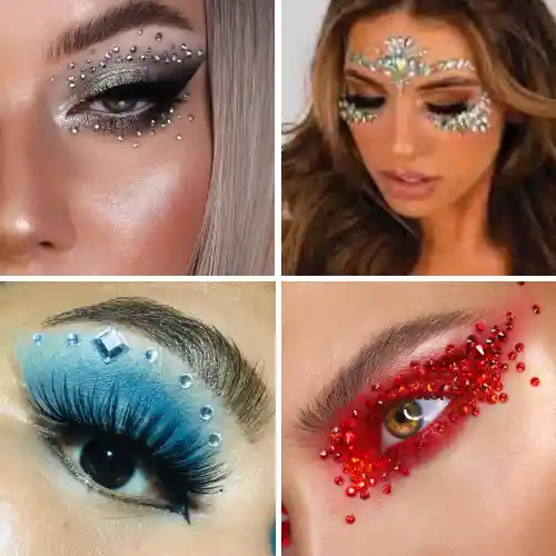 Gemas Piedras Adhesivas Pegatinas Para Rostro Maquillaje Make Up