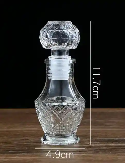 Botellita Mini De Vidrio # 6 Con Tapón Hermético, Botellitas De Lujo