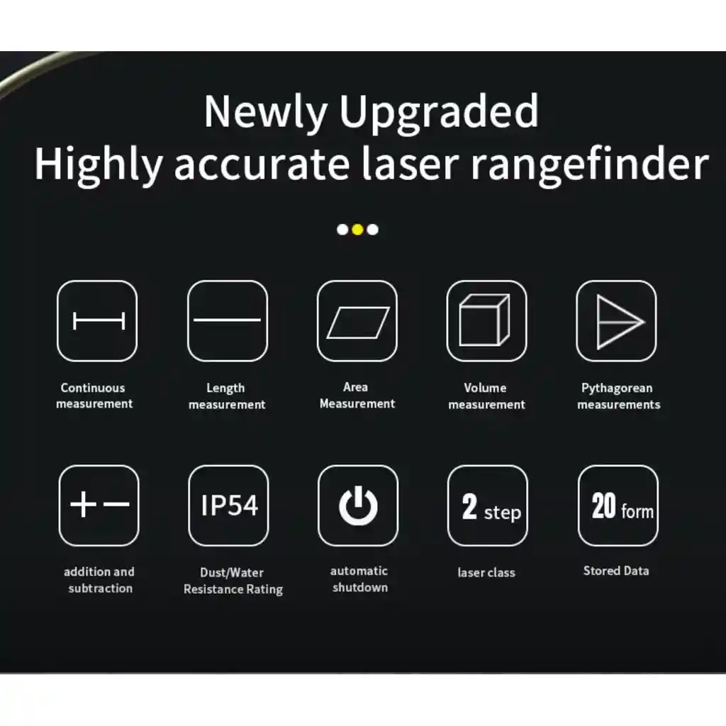 Medidor De Distancia Láser Digital 50m Snakol Sk-50 Preciso