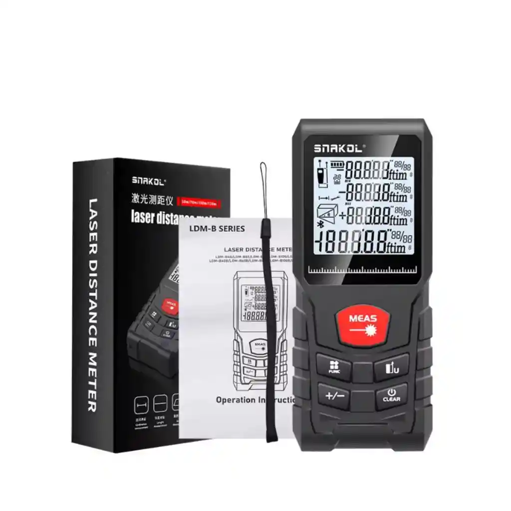 Medidor De Distancia Láser Digital 50m Snakol Sk-50 Preciso