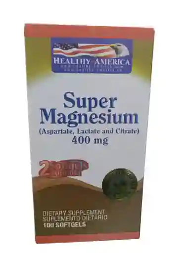 Super Magnesio 400 Mg X 100 Softgels Healthy America