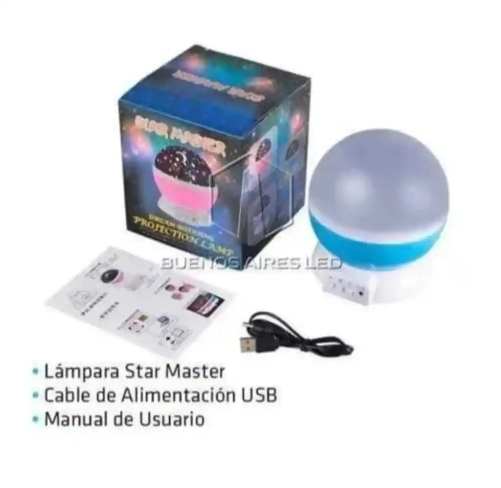 Lámpara Proyector De Estrellas Azul