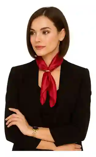 Pañoleta Satin Roja Con Argolla