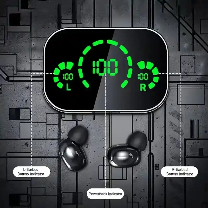 Auriculares In-ear Tws Con Pantalla Led, Carga Tipo-c, Audífonos Deportivos De Alta Calidad