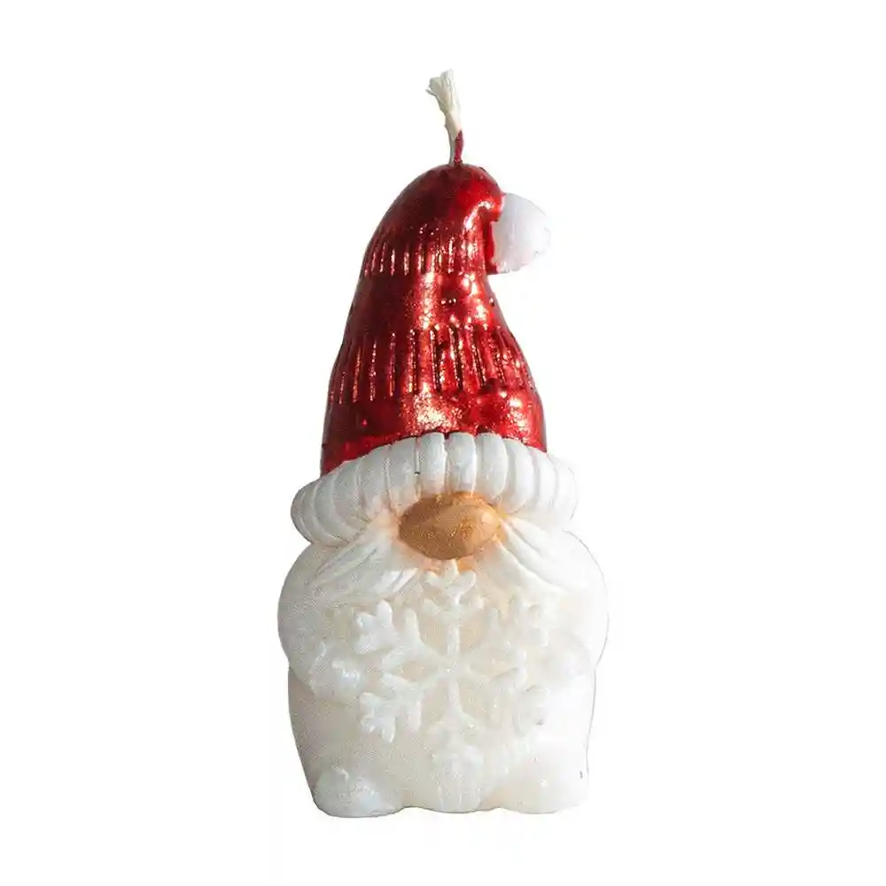 Vela Cererias Espanolas Gnomo Pequeno 45x95cm Rojo Blanco Cera