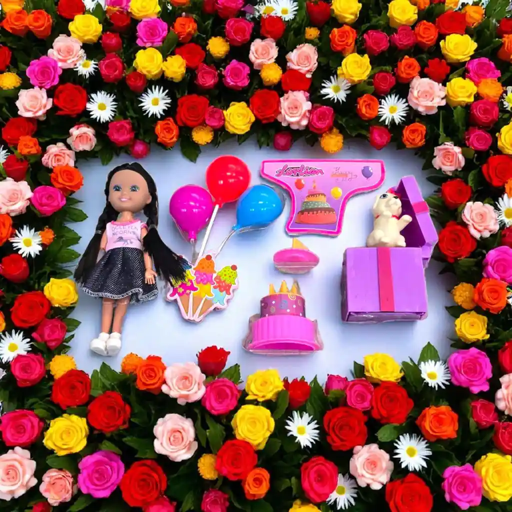 Juguete Muñeca Lorlian Set De Cumpleaños Con Accesorios