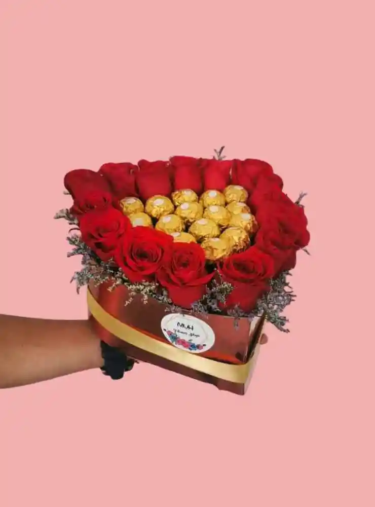 Caja Corazon Con Chocolates - Regalos