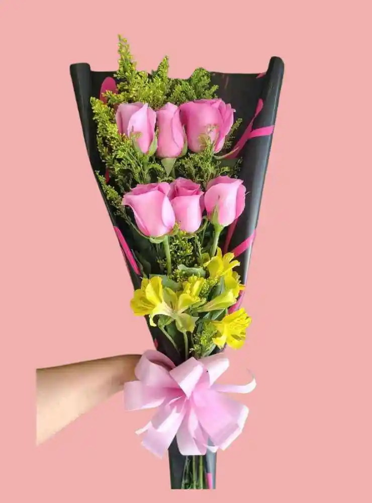Ramillete 6 Rosas - Flor