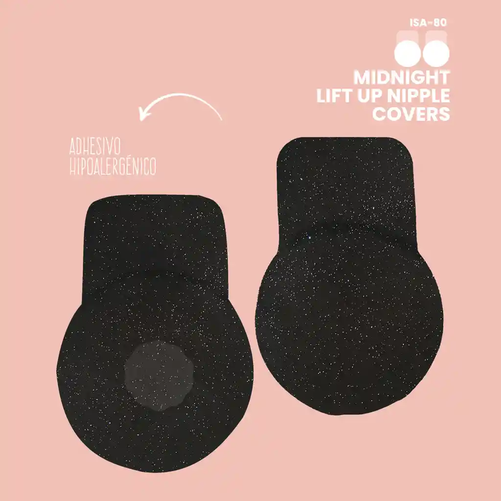 Cubre Pezones Escarchados Con Realce/ Midnight Lift Up Nipple Covers