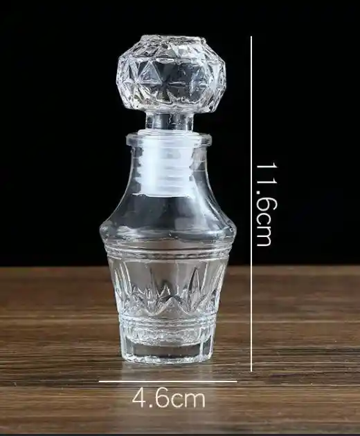 Botella Mini De Vidrio # 7 Con Tapón Hermético , Botellitas De Lujo
