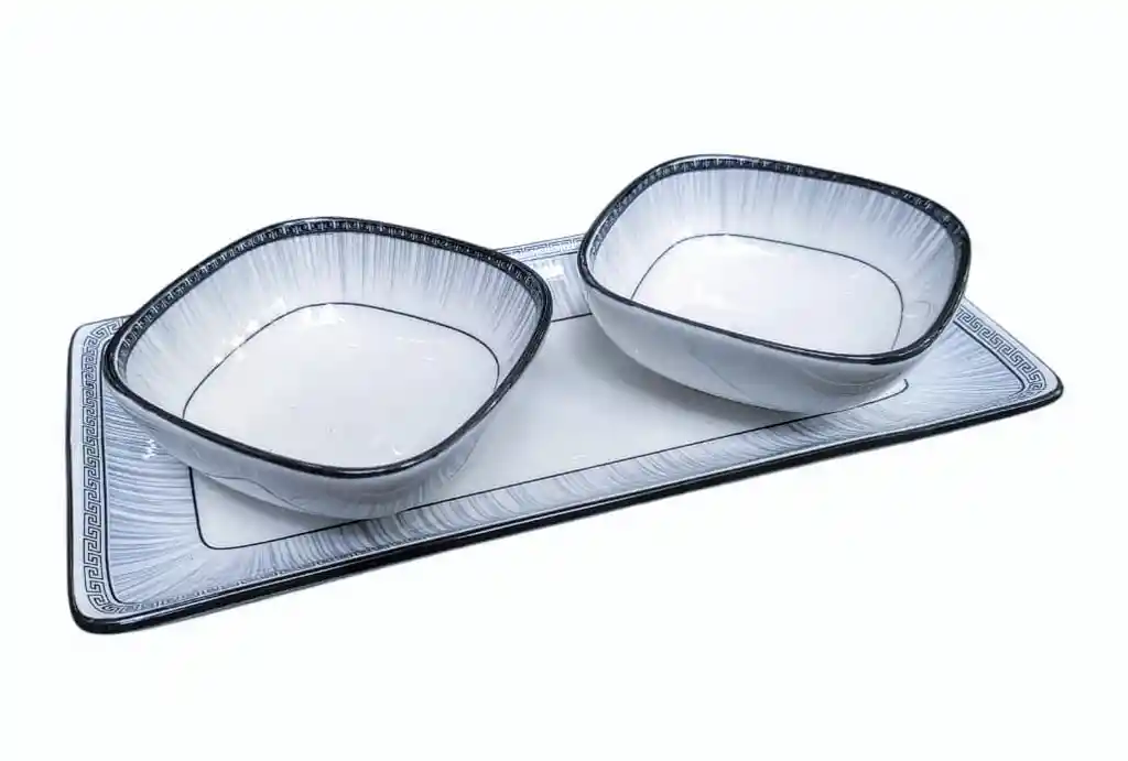 Bandeja Con 2 Salseras Para Pasantes Tipo Mexicana Boho