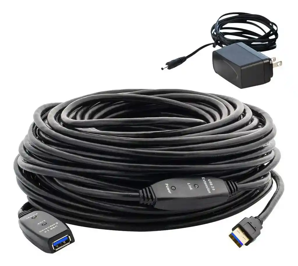 Cable Extension Usb 3.0 Activo 25 Mts Negro