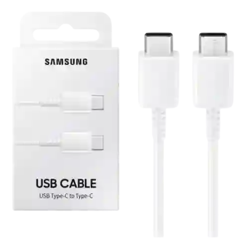 Cable Original Samsung Tipo C - Tipo C Blanco De 1 Metro