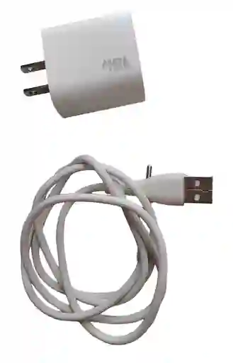 Cargador Weibo Completo Adaptador Doble Usb Y Usb C + Cable Tipo C Blanco