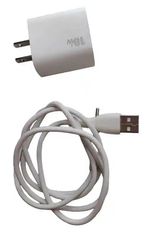 Cargador Weibo Completo Adaptador Doble Usb Y Usb C + Cable Tipo C Blanco