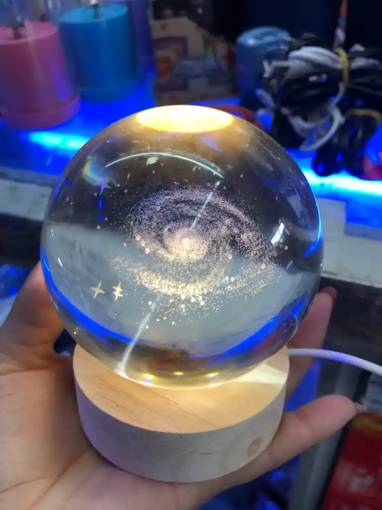 Lámpara Esfera De Cristal Galaxia