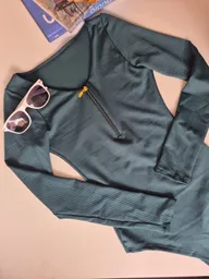 Body Manga Larga Con Cremallera