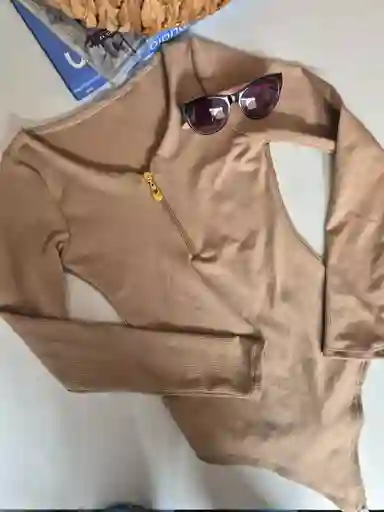 Body Manga Larga Con Cremallera