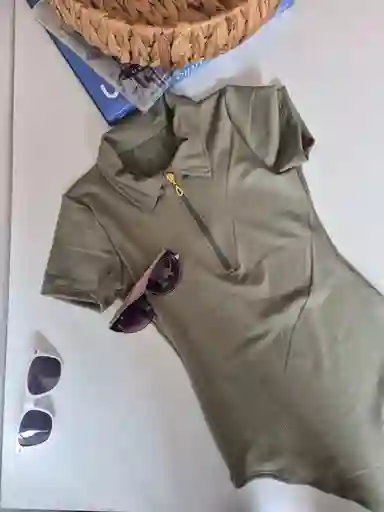 Body Manga Corta Cuello Tipo Polo