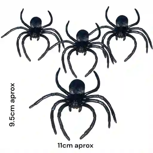 Araña Decorativa Plastico X 4 Unidades Ref 8811
