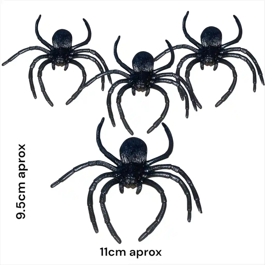 Araña Decorativa Plastico X 4 Unidades Ref 8811