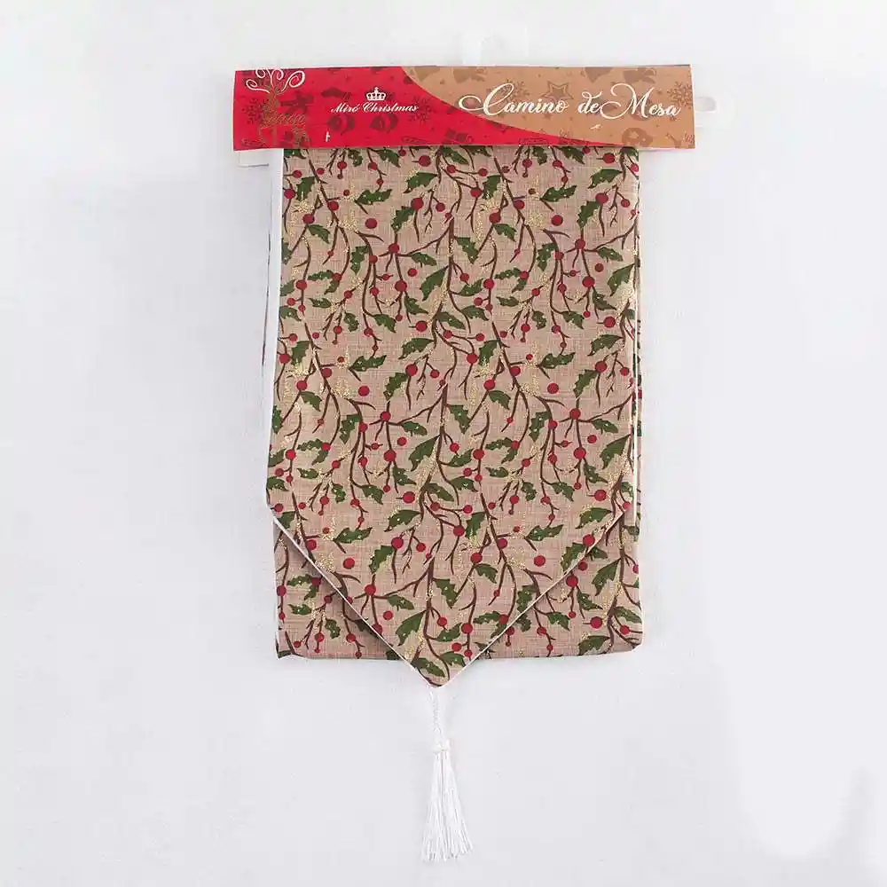 Camino De Mesa Miro Christmas Rama Navidena 180x28cm Multicolor