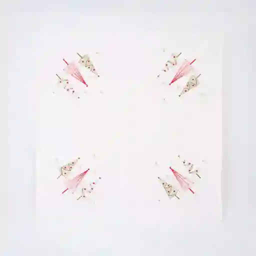 Mantel Miro Christmas Arboles 85x85cm Blanco Poliester