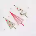 Mantel Miro Christmas Arboles 85x85cm Blanco Poliester