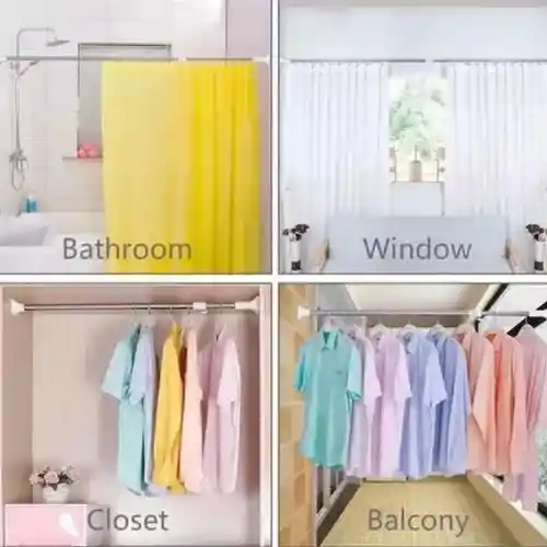 Tubo Para Colgar Ropa Ajustable 90-160cm