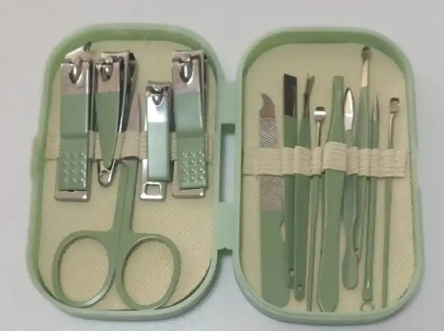 Juego De Belleza Para Uñas De Acero Inoxidable 14 Piezas