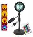 Lámpara Led Proyectora Atardecer Decorativa Profesional Estructura Negro