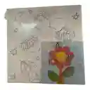 Lienzos Pequeños Con Pinturas Y Pincel Varios Diseños Como Una Flor, Un Barco Y Un Monito En Un Avion