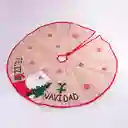 Pie De Arbol Miro Christmas Feliz Navidad 100 Cm Rojo Poliester