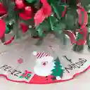 Pie De Arbol Miro Christmas Feliz Navidad 100 Cm Rojo Poliester