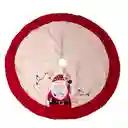 Pie De Arbol Miro Christmas Feliz Navidad 100 Cm Rojo Poliester