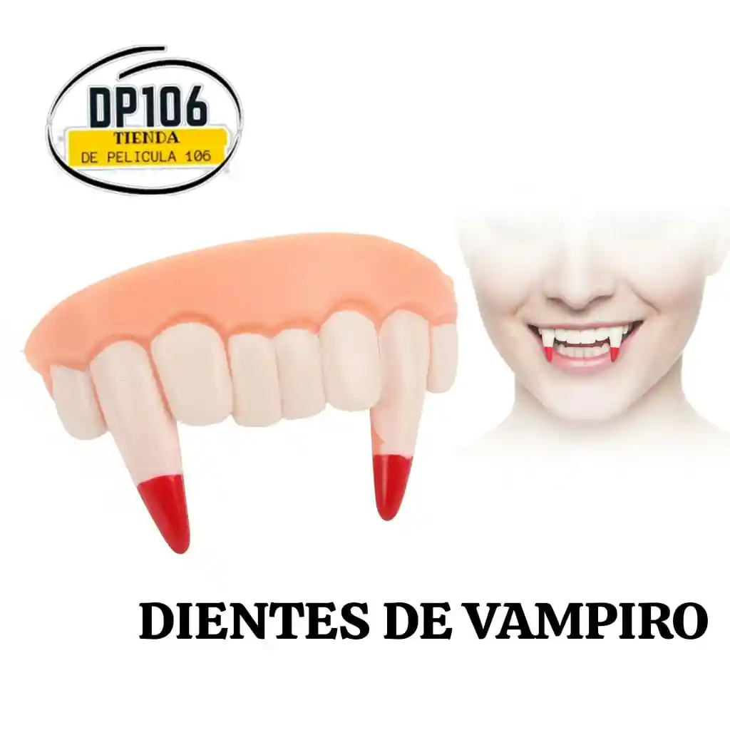 Dientes / Colmillos De Vampiro Disfraz Halloween