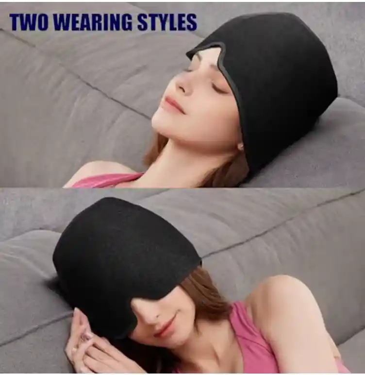 Gorro Gel Frio Calor Alivio Migraña Dolor De Cabeza Antifaz