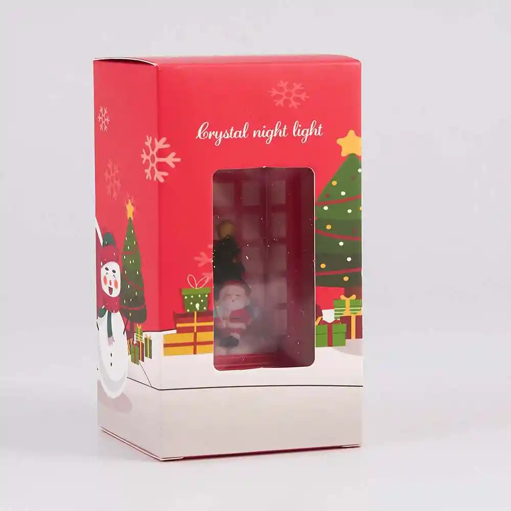 Bola De Agua Miro Christmas Con Luz 5x12cm Rojo Poliresina