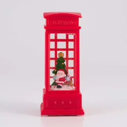 Bola De Agua Miro Christmas Con Luz 5x12cm Rojo Poliresina