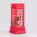 Bola De Agua Miro Christmas Con Luz 5x12cm Rojo Poliresina