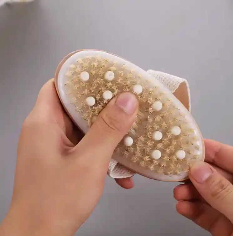 Cepillo De Cerda Naturales Para Exfoliar La Piel						